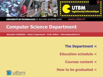 Computer Science Department presentation - Utbm