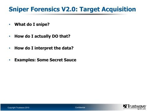 Sniper Forensics V2.0 Target Acquisition - SANS - SANS Institute