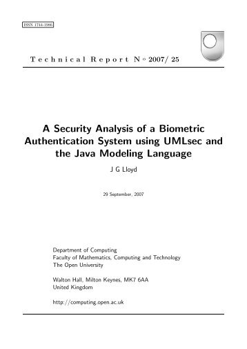 A Security Analysis of a Biometric Authentication System using ...