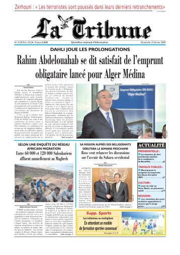 Rahim Abdelouahab se dit satisfait de l'emprunt ... - La Tribune