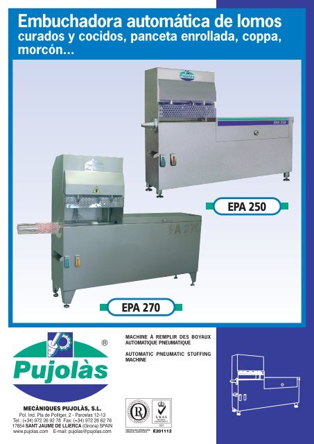 Catàleg EPA 250/270 - Pujolas