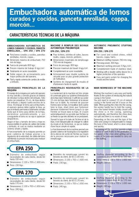 Catàleg EPA 250/270 - Pujolas