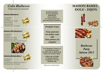 Télécharger la plaquette barbecue party 2013 - Maison Ramel