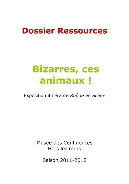 Dossier ressources - musée des Confluences