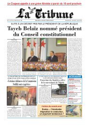 Tayeb Belaïz nommé président du Conseil constitutionnel