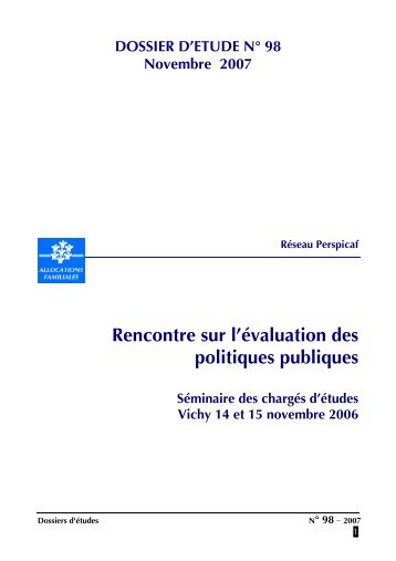 Dossier d'études n° 98 - Caf.fr
