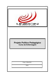 Projeto Político Pedagógico Curso de Enfermagem - Uniron