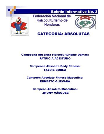 BOLETIN INFORMATIVO No.3 (FISICOCULTURISMO).pdf - Condepah