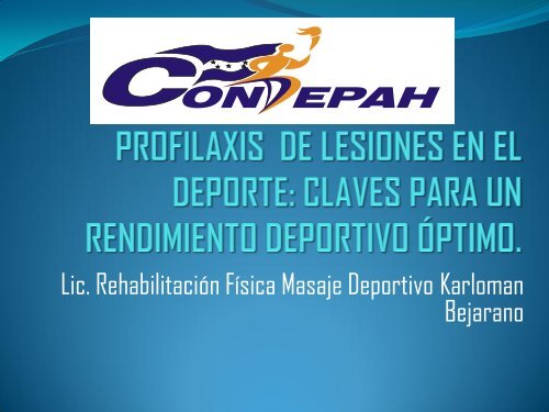 PROFILAXIS DE LESIONES EN EL DEPORTE.pdf - Condepah