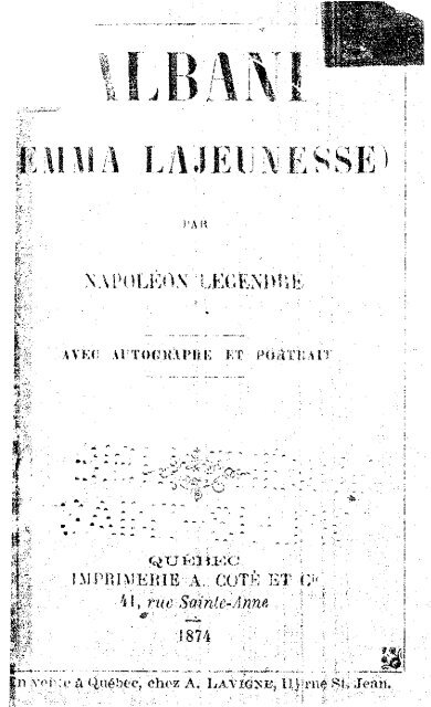 (Emma Lajeunesse) / par Napoléon Legendre
