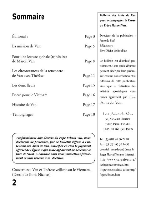 Bulletin N° 31 - Frère Marcel Van