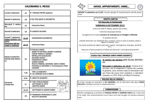 VOLANTINO n. 35-2012.pdf - Parrocchia S. Maria Assunta MURELLE
