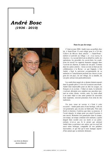 André Bosc (1936-2010) - Les Cahiers du Mézenc