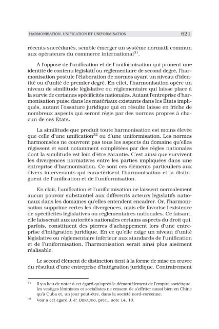 Harmonisation, unification et uniformisation. Plaidoyer pour un ...