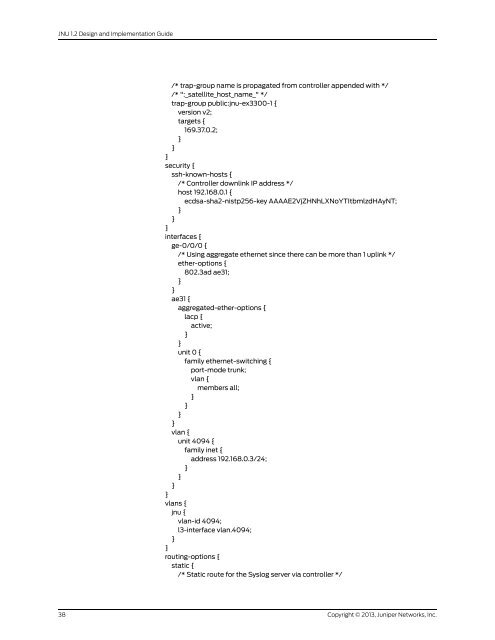 Designing and Implementing a Junos Node Unifier Network