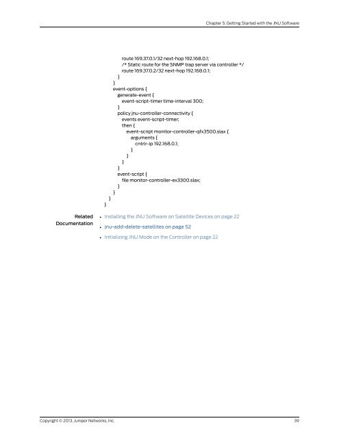 Designing and Implementing a Junos Node Unifier Network