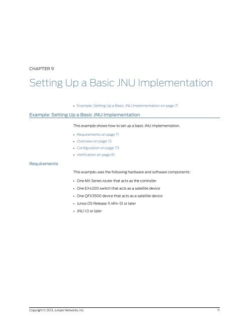 Designing and Implementing a Junos Node Unifier Network