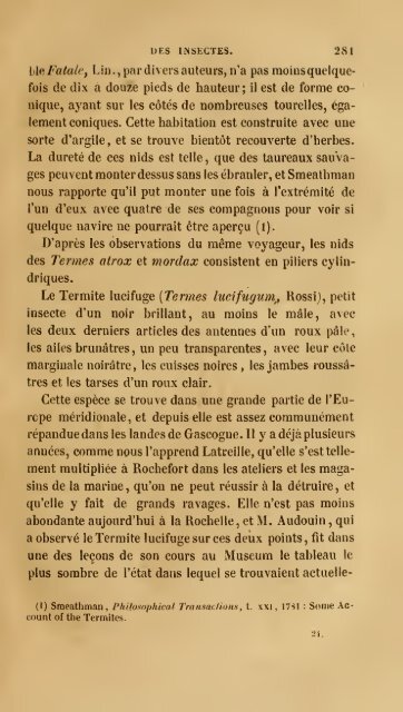 Histoire des insectes : traitant de leurs moeurs et de leurs ...