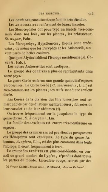 Histoire des insectes : traitant de leurs moeurs et de leurs ...