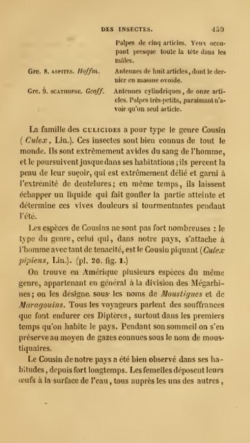 Histoire des insectes : traitant de leurs moeurs et de leurs ...