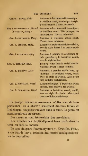 Histoire des insectes : traitant de leurs moeurs et de leurs ...