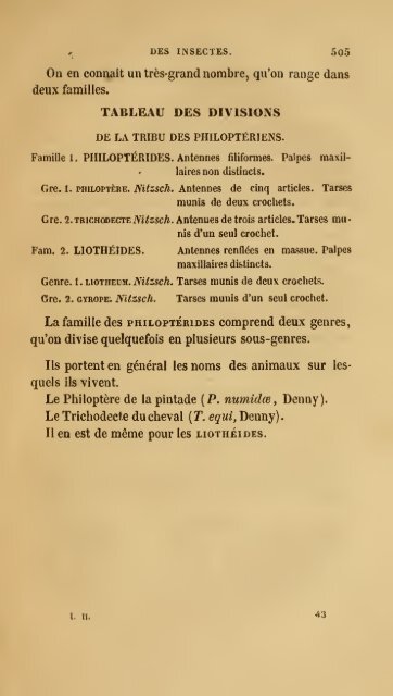 Histoire des insectes : traitant de leurs moeurs et de leurs ...