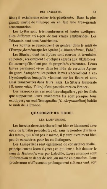 Histoire des insectes : traitant de leurs moeurs et de leurs ...