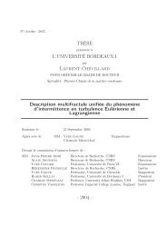THÈSE L'UNIVERSITÉ BORDEAUX I Laurent Chevillard Description ...