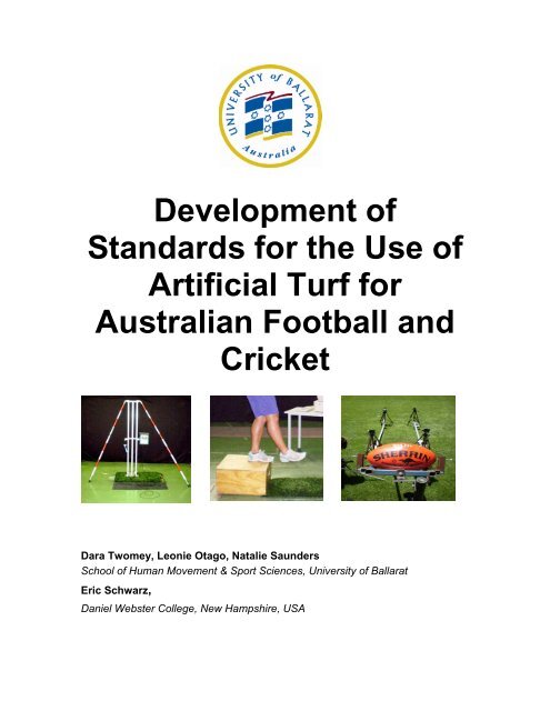Development Of Standards For The Use Of Artificial Turf Afl Victoria