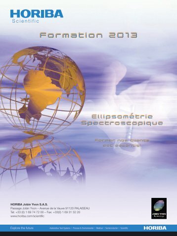 Ellipsométrie Spectroscopique Calendrier des formations ... - Horiba