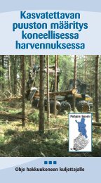 Kasvatettavan puuston määritys - Pohjois-Suomi - Metsäteho Oy