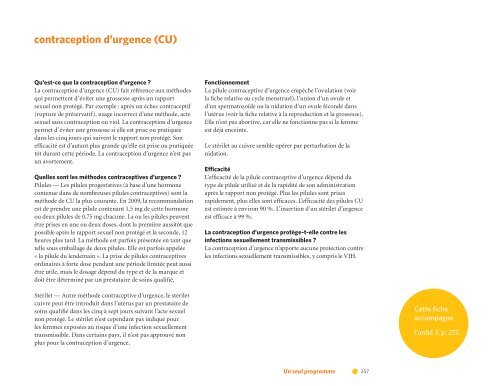 Un seul programme - Population Council