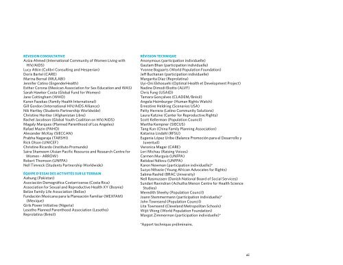 Un seul programme - Population Council