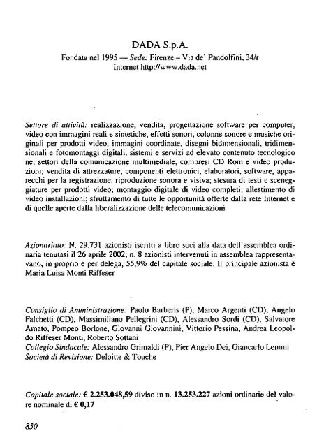 2002 - Archivio Storico Vincenzo Maranghi