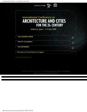 International Conference on Architecture and Cities