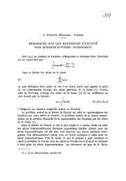 REMARQUES SUR LES ENSEMBLES D'UNICITÉ DANS ...