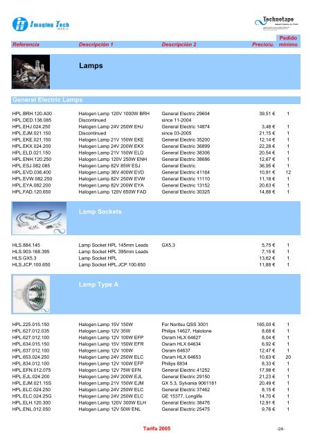 consumibles - Imaging Tech Iberia