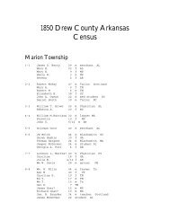 1850 Drew County Census - ARGenWeb