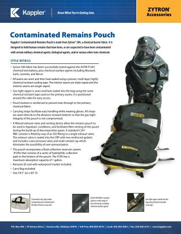 Contaminated Remains Pouch - Kappler