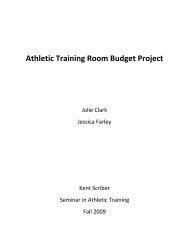 Athletic Training Room Budget Project - Student & Alumni ...