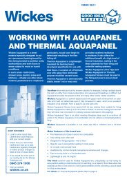 WORKING WITH AQUAPANEL AND THERMAL ... - Wickes