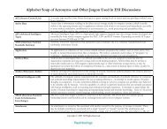 Alphabet Soup of Acronyms and Other Jargon Used in ESI ...