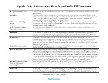 Alphabet Soup of Acronyms and Other Jargon Used in ESI ...