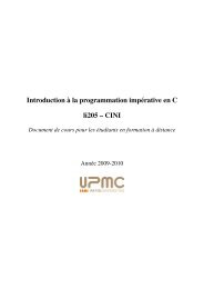 Introduction `a la programmation impérative en C li205 – CINI