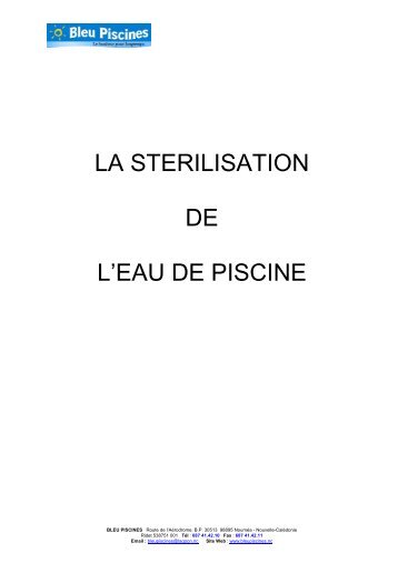 (La stérilisation) - Bleu Piscines