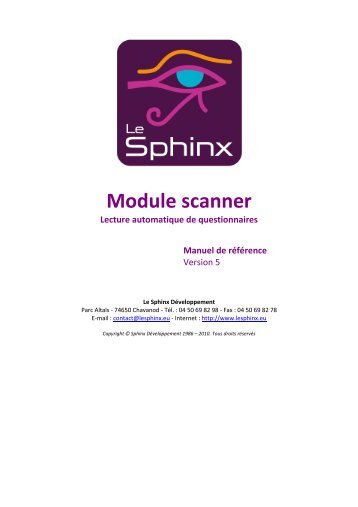 Module scanner - Le Sphinx Développement