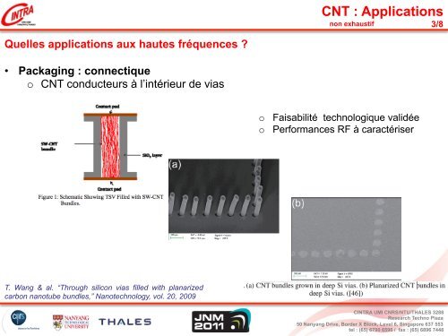 CNT à l'UMI CINTRA - Conférences Télécom Bretagne