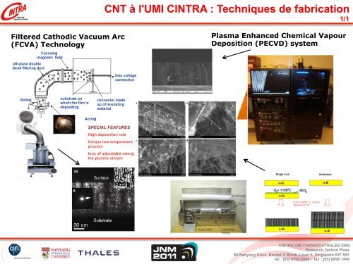 CNT à l'UMI CINTRA - Conférences Télécom Bretagne