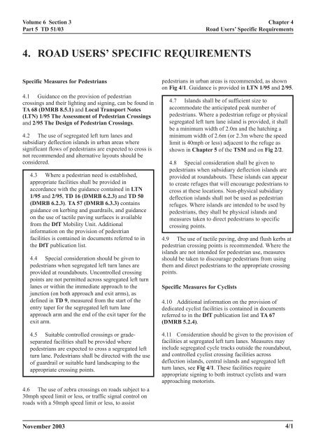 dmrb volume 6 section 3 part 5 - td 51/03 - Department for Transport