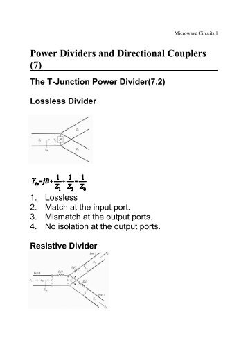 Power Dividers and Directional Couplers (7)